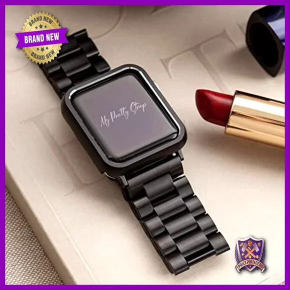 Stainless Steel Apple Watch Band Adjustable Classic Elegant Minimal Chic Strap - Picture 4 of 7